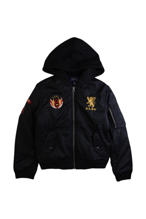 A Black Lightweight Jackets from Polo Ralph Lauren in size 8Y for boy. (Front View)