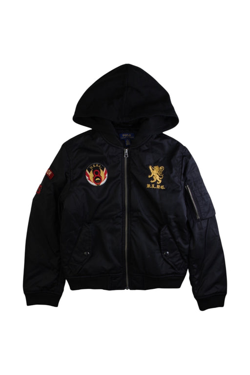 A Black Lightweight Jackets from Polo Ralph Lauren in size 8Y for boy. (Front View)