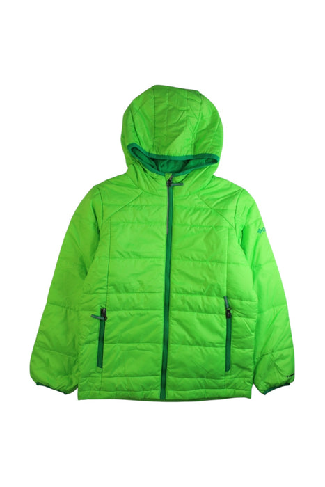 A Green Puffer/Quilted Coats & Outerwear from Columbia in size 8Y for boy. (Front View)
