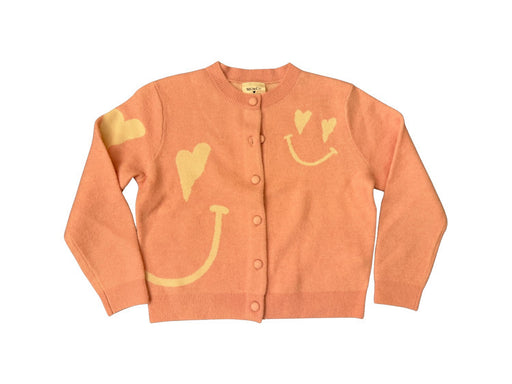 A Pink Cardigans from little Mo & Co. in size 10Y for girl. (Front View)