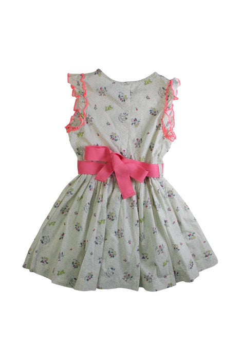 A Green Sleeveless Dresses from Petit Bateau in size 4T for girl. (Back View)