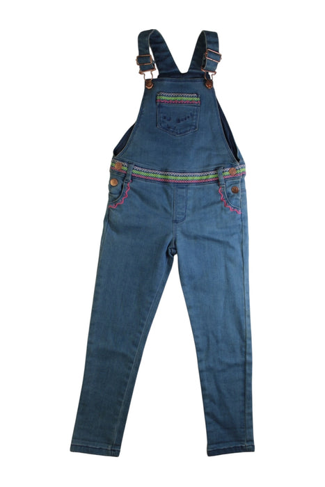 A Blue Long Overalls from DPAM in size 3T for girl. (Front View)