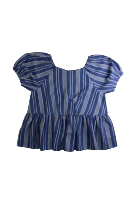 A Blue Short Sleeve Tops from As Know As Ponpoko in size 7Y for girl. (Front View)