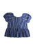 A Blue Short Sleeve Tops from As Know As Ponpoko in size 7Y for girl. (Front View)