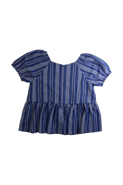 A Blue Short Sleeve Tops from As Know As Ponpoko in size 7Y for girl. (Back View)