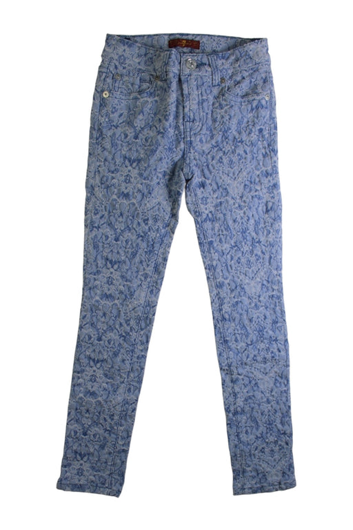 A Blue Jeans from 7 For All Mankind in size 7Y for girl. (Front View)