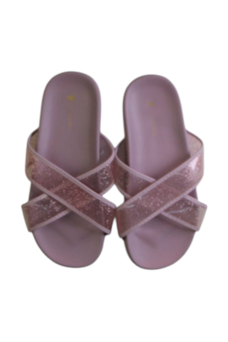A Pink Sandals from Crewcuts in size 7Y for girl. (Back View)