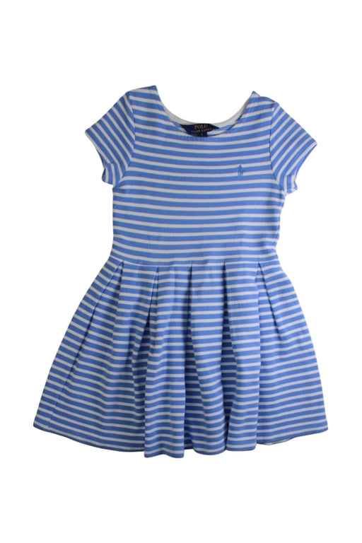 A Blue Short Sleeve Dresses from Polo Ralph Lauren in size 6T for girl. (Front View)