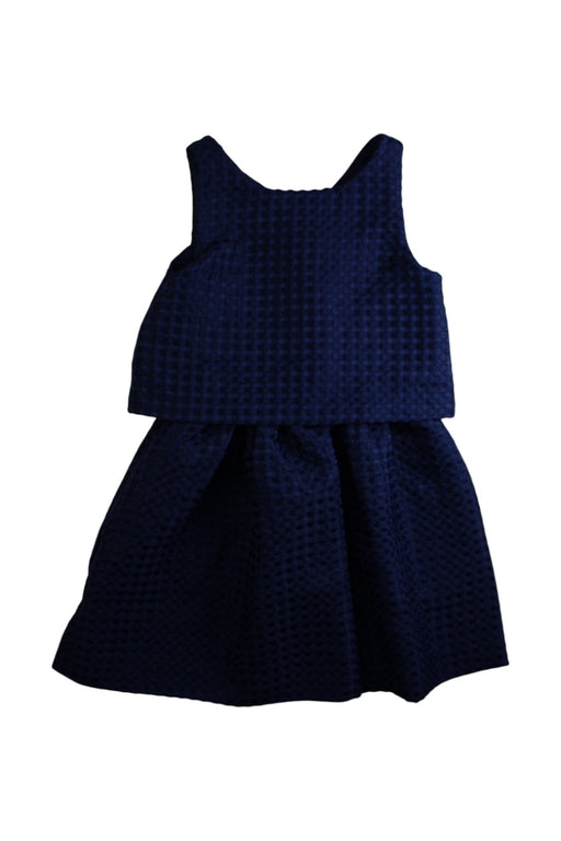 A Navy Sleeveless Dresses from Polo Ralph Lauren in size 5T for girl. (Front View)