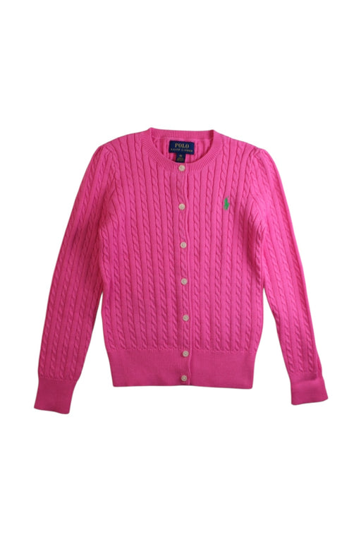 A Pink Cardigans from Polo Ralph Lauren in size 6T for girl. (Front View)
