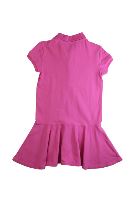 A Pink Short Sleeve Dresses from Polo Ralph Lauren in size 6T for girl. (Back View)