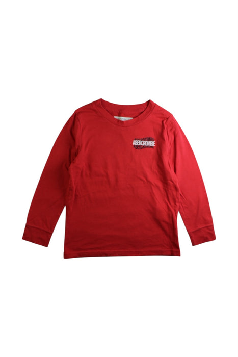 A Red Long Sleeve T Shirts from Abercrombie & Fitch in size 5T for boy. (Front View)