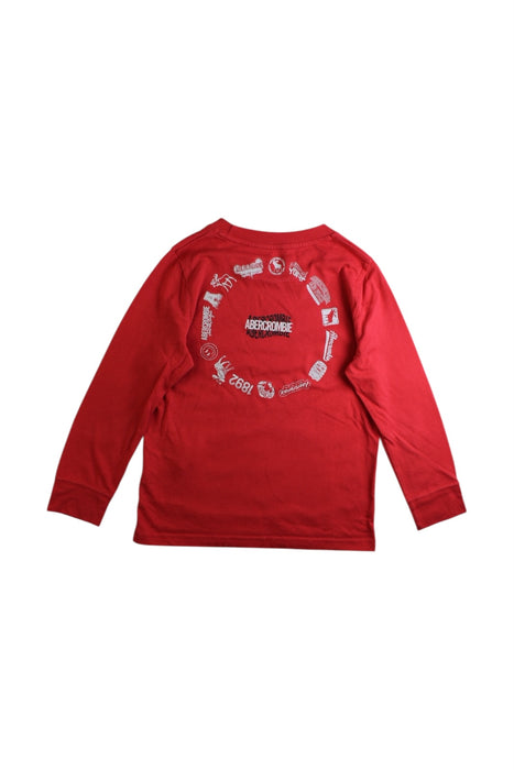 A Red Long Sleeve T Shirts from Abercrombie & Fitch in size 5T for boy. (Back View)