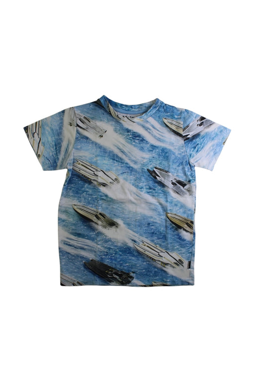 A Blue Short Sleeve T Shirts from Molo in size 8Y for boy. (Front View)