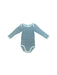 A Grey Long Sleeve Bodysuits from Petit Bateau in size 18-24M for neutral. (Front View)