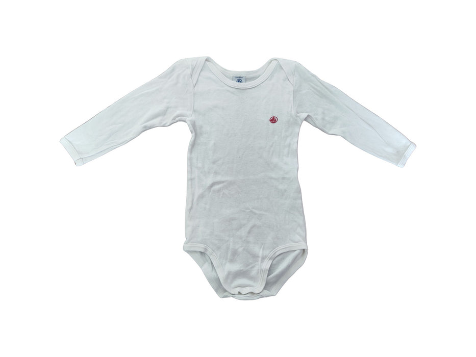 A White Long Sleeve Bodysuits from Petit Bateau in size 18-24M for neutral. (Front View)