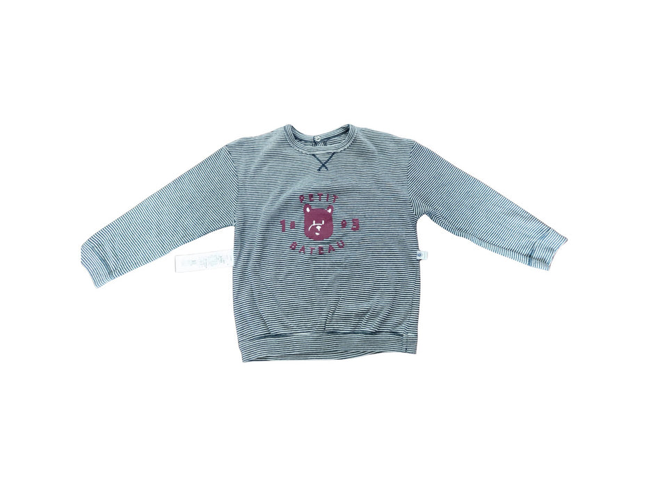 A Burgundy Long Sleeve Tops from Petit Bateau in size 3T for boy. (Front View)