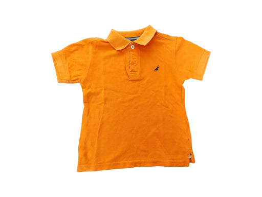 A Orange Short Sleeve Polos from Nautica in size 3T for boy. (Front View)
