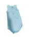 A Blue Sleeveless Bodysuits from Petit Bateau in size 6-12M for boy. (Front View)