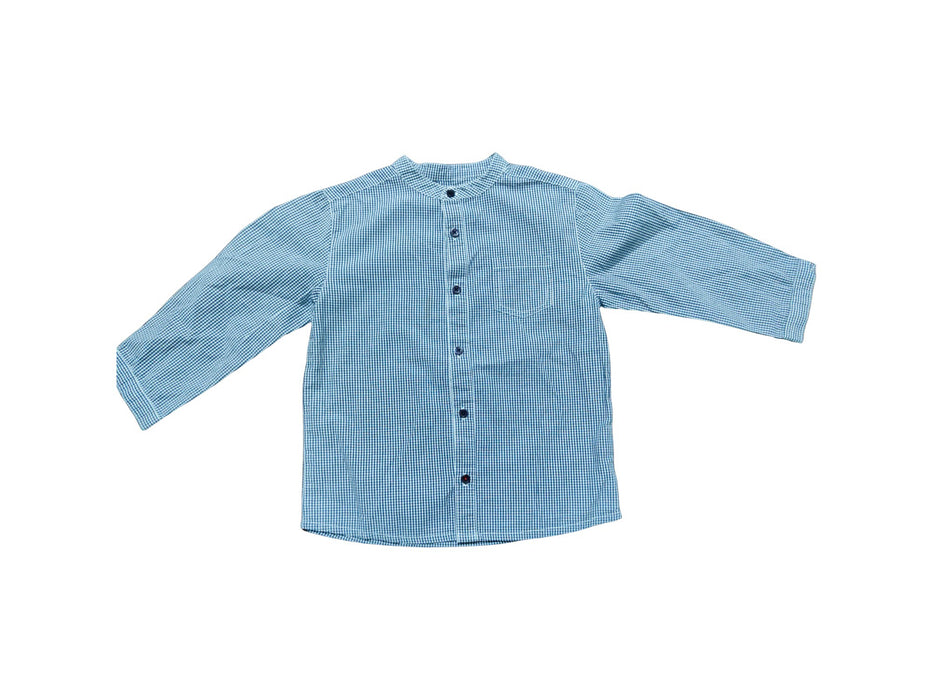 A Blue Long Sleeve Shirts from Bout'Chou in size 3T for neutral. (Front View)