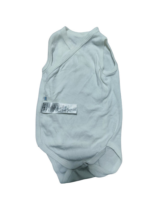 A White Sleeveless Bodysuits from Petit Bateau in size 6-12M for neutral. (Front View)