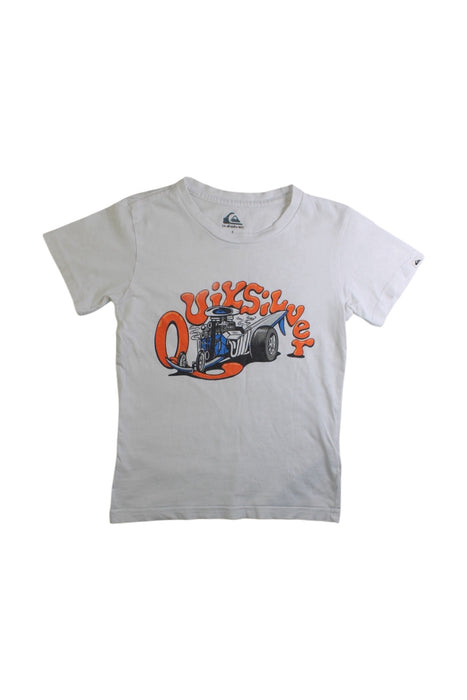 A White Short Sleeve T Shirts from Quiksilver in size 6T for boy. (Front View)