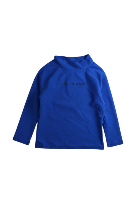 A Blue Rash Guards from Seed in size 3T for boy. (Front View)
