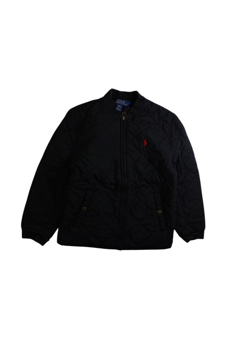 A Navy Puffer/Quilted Jackets from Polo Ralph Lauren in size 6T for boy. (Front View)