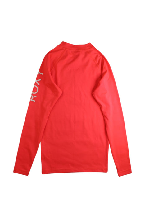 A Red Rash Guards from Roxy in size 12Y for girl. (Back View)