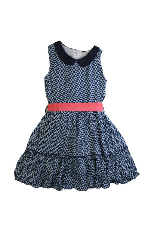 A Multicolour Sleeveless Dresses from Comme Maman Collection in size 6T for girl. (Front View)