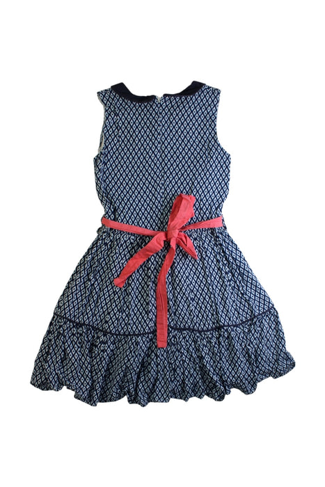 A Multicolour Sleeveless Dresses from Comme Maman Collection in size 6T for girl. (Back View)