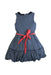 A Multicolour Sleeveless Dresses from Comme Maman Collection in size 6T for girl. (Back View)