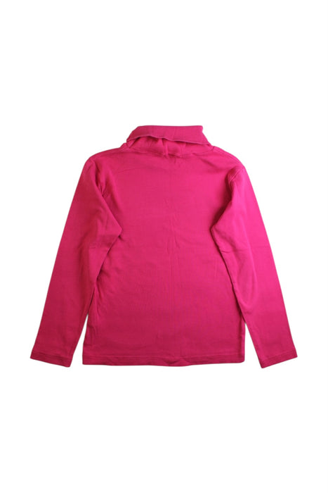 A Pink Long Sleeve T Shirts from Petit Bateau in size 6T for girl. (Back View)