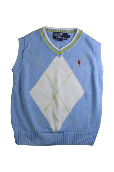 A Blue Sweater Vests from Polo Ralph Lauren in size 8Y for boy. (Front View)