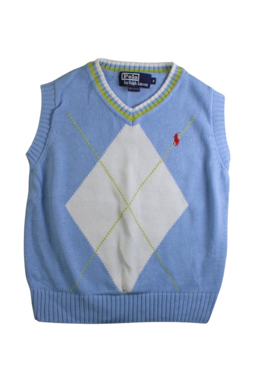 A Blue Sweater Vests from Polo Ralph Lauren in size 8Y for boy. (Front View)