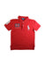 A Red Short Sleeve Polos from Polo Ralph Lauren in size 6T for boy. (Front View)
