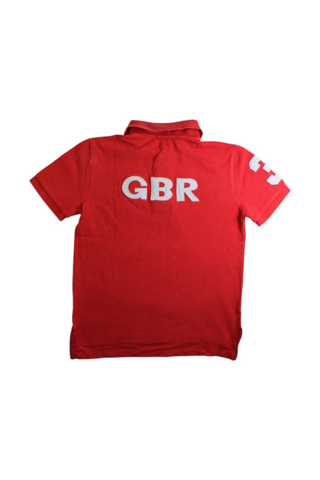 A Red Short Sleeve Polos from Polo Ralph Lauren in size 6T for boy. (Back View)
