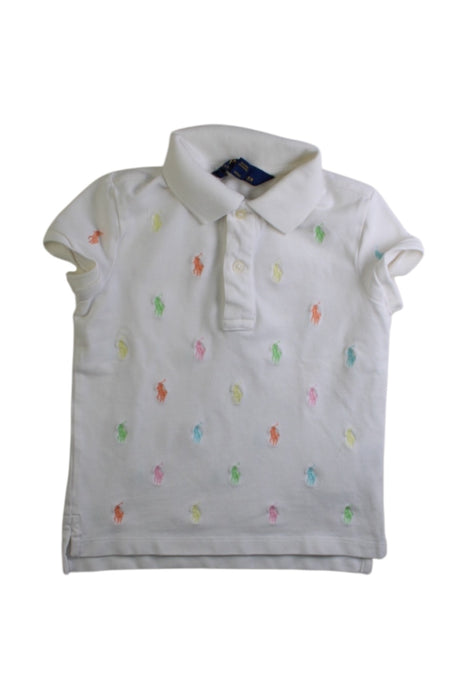 A Multicolour Short Sleeve Polos from Polo Ralph Lauren in size 5T for girl. (Front View)