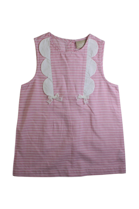 A Pink Sleeveless Tops from Chickeeduck in size 7Y for girl. (Front View)