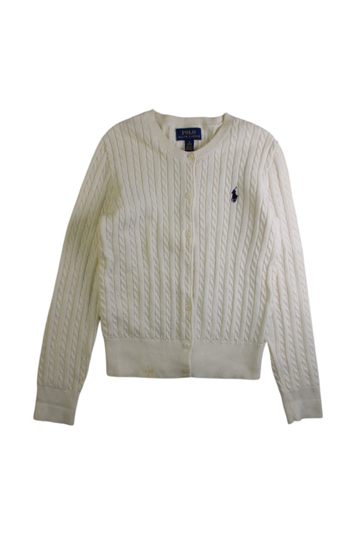 A White Cardigans from Polo Ralph Lauren in size 8Y for girl. (Front View)