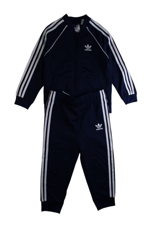 A Navy Pants Sets from Adidas in size 3T for boy. (Front View)