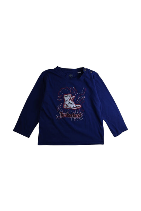 A Blue Long Sleeve Tops from Timberland in size 4T for boy. (Front View)