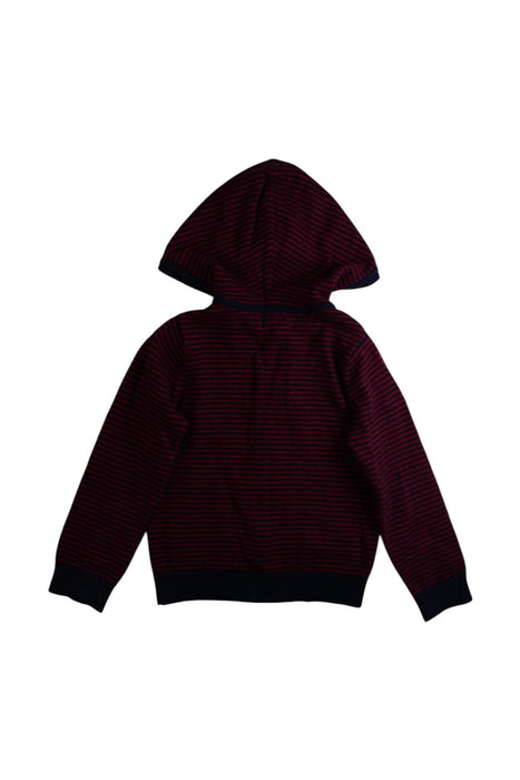 A Burgundy Zippered Sweatshirts from Jacadi in size 4T for boy. (Back View)