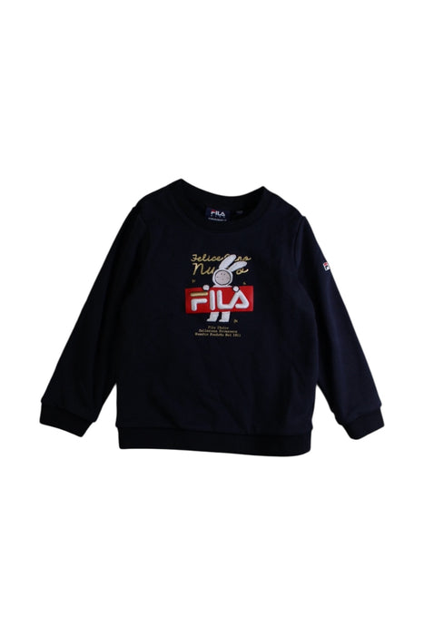 A Navy Crewneck Sweatshirts from Fila in size 4T for boy. (Front View)