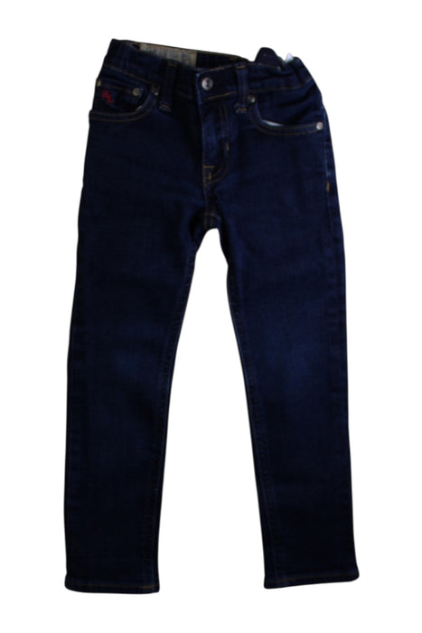 A Navy Jeans from Polo Ralph Lauren in size 4T for boy. (Front View)