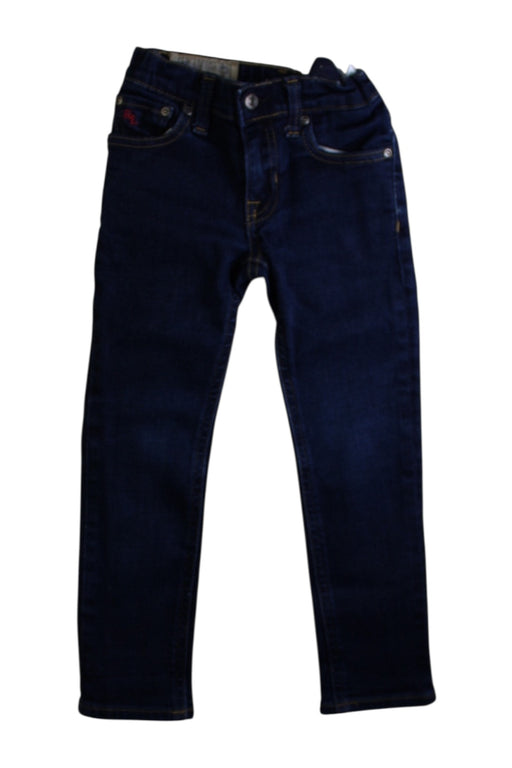 A Navy Jeans from Polo Ralph Lauren in size 4T for boy. (Front View)