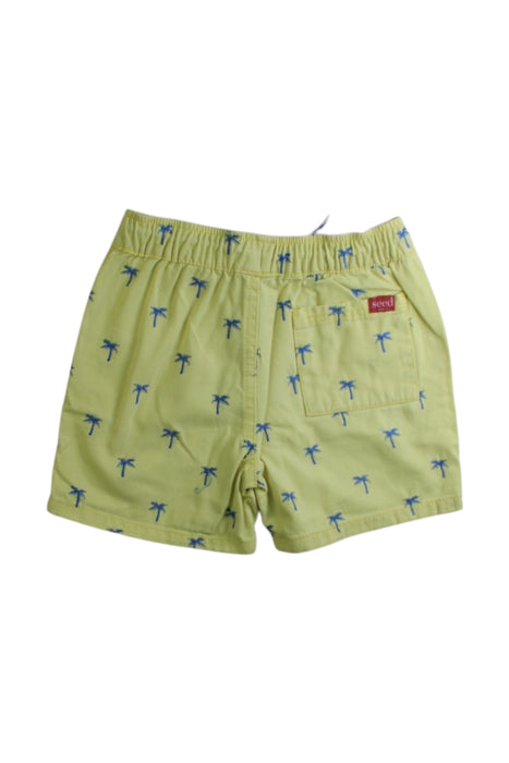 A Green Shorts from Seed in size 4T for boy. (Back View)