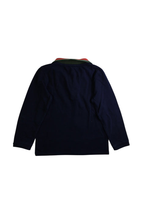 A Navy Long Sleeve Shirts from Jacadi in size 4T for boy. (Back View)