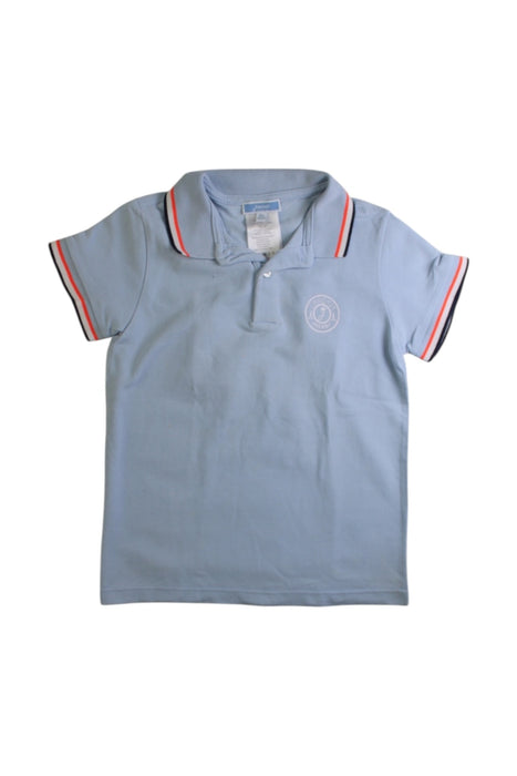 A Blue Short Sleeve Polos from Jacadi in size 6T for boy. (Front View)