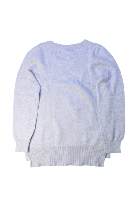 A Grey Long Sleeve Tops from Seed in size 7Y for girl. (Back View)